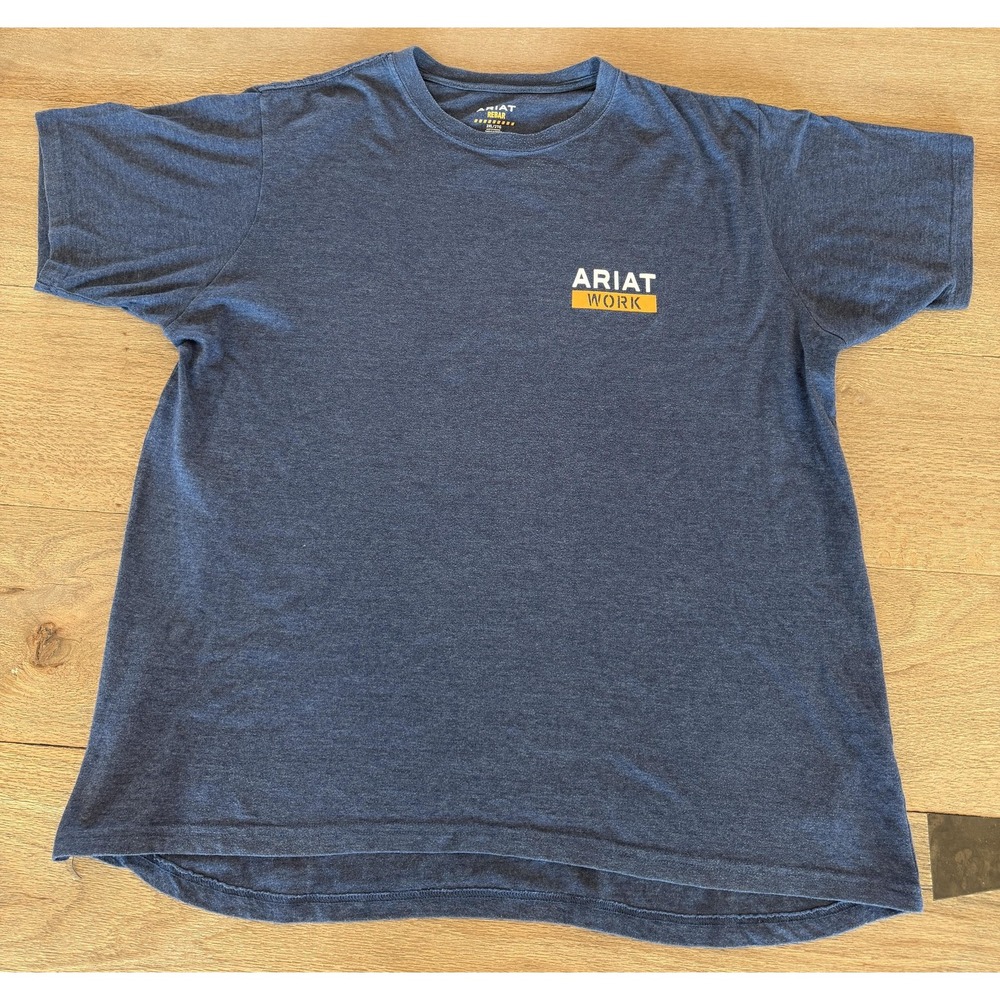Ariat Rebar Work T-Shirt Men 2XL Blue Good Skull Graphic Roughneck 10039465